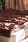 Brown cotton bedding set