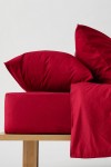 Red wine cotton bedding set