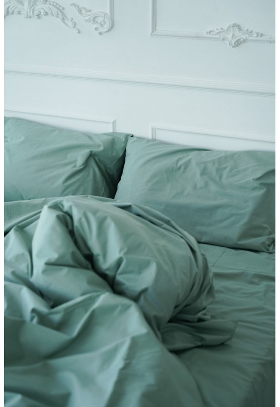 Dusty mint cotton bedding set