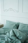 Dusty mint cotton bedding set