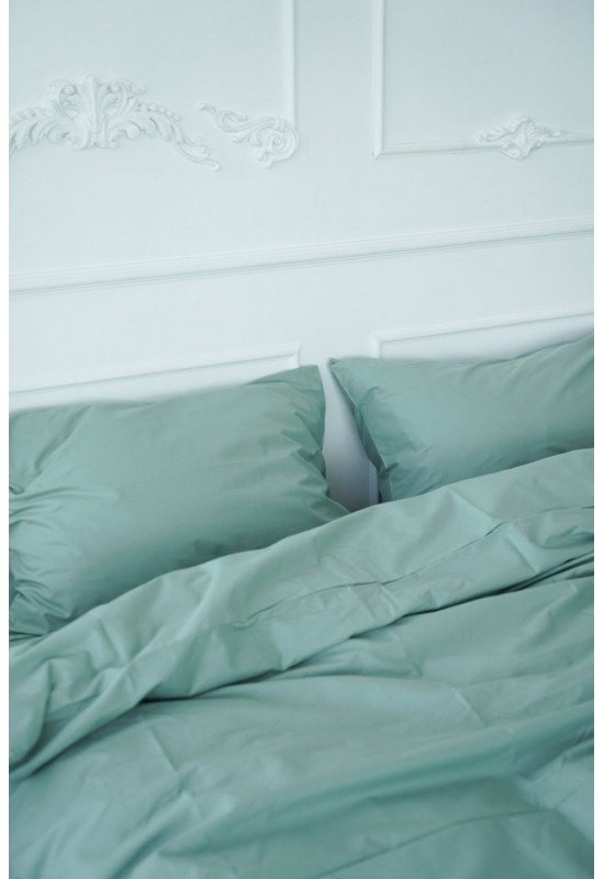 Dusty mint cotton bedding set