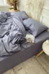 Cotton bedding set 4 pcs in Gray blue
