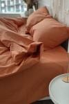 Cotton bedding set in Burnt orange