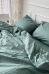 Cotton bedding set 4 pcs in Dusty green