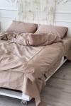 Cotton bedding set 4 pcs in Brown gold