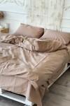 Cotton bedding set 4 pcs in Brown gold