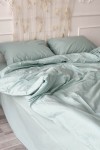 Sage green cotton bedding set