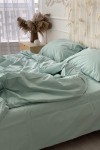 Sage green cotton bedding set