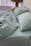 Sage green cotton bedding set