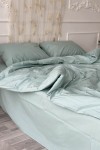 Sage green cotton bedding set