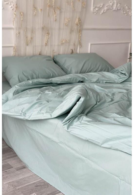 Sage green cotton bedding set