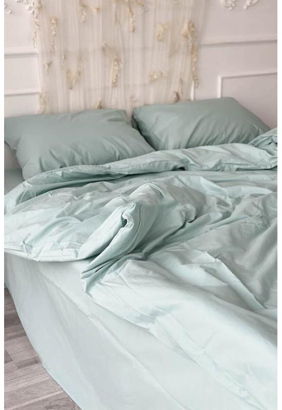 Sage green cotton bedding set