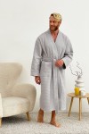 Mens Waffle cotton robe Bathrobe men loungewear