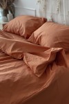 Cotton bedding set in Burnt orange