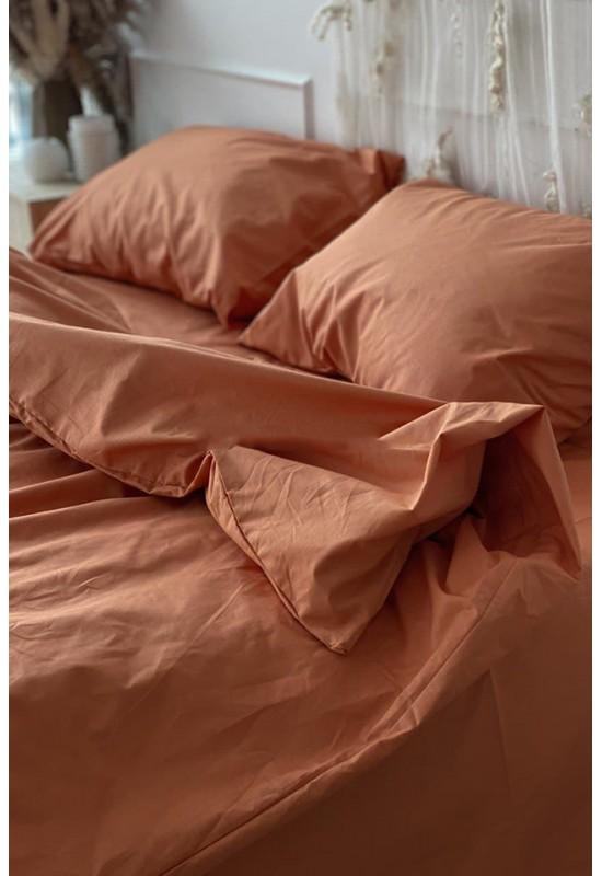 Cotton bedding set in Burnt orange