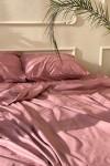 Cotton bedding set 4 pcs in Coral pink