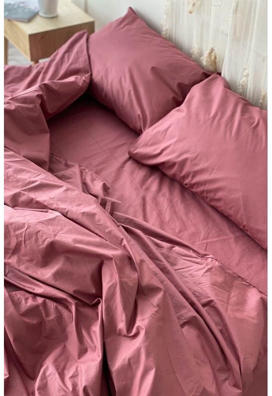 Cotton bedding set in Coral red