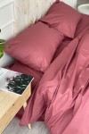 Cotton bedding set in Coral red