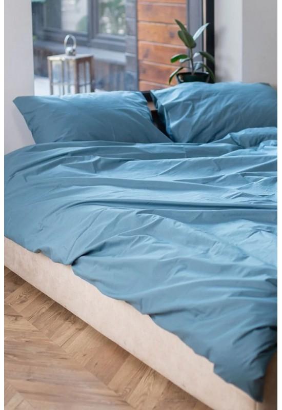 Cotton bedding set 4 pcs in Dusty teal