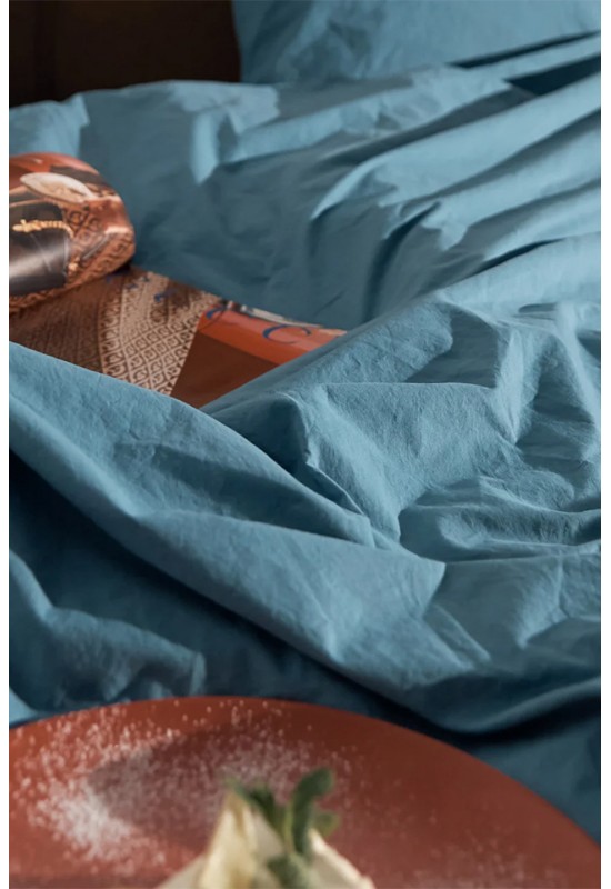 Cotton bedding set Dusty teal