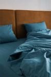 Cotton bedding set 4 pcs in Dusty teal