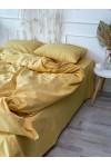 Cotton bedding set 4 pcs in Mustard yellow