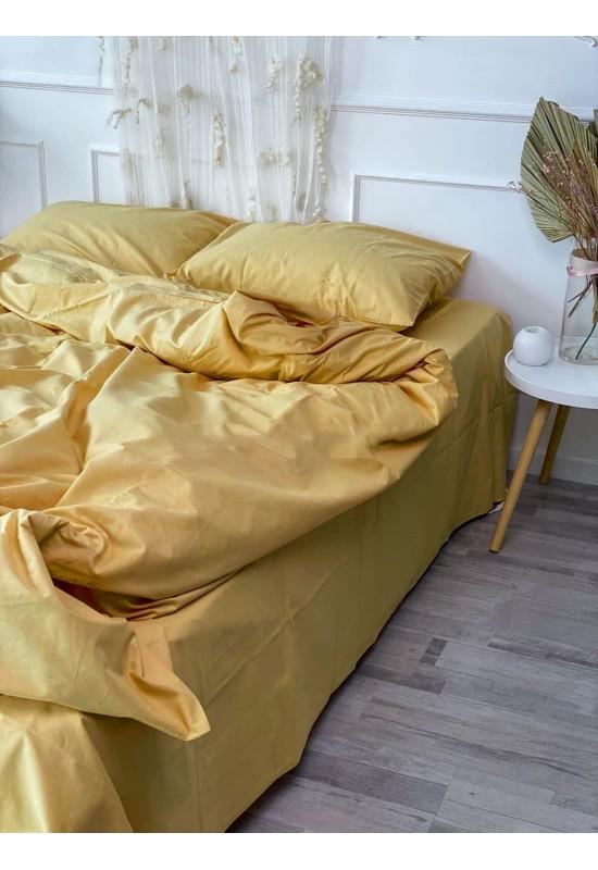 Mustard yellow cotton bedding set 
