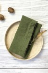 Moss Forest Green Linen Cloth Napkins