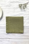 Linen Cloth Linen napkins in Moss Olive Green 
