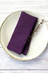 Linen cloth napkins in Violet - Deep purple