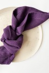 Linen cloth napkins in Violet - Deep purple