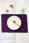 Deep Purple - Violet Linen Cloth Table Placemat