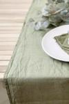 Cloth linen table runners olive green wedding moss 
