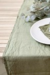 Light Olive - Moss Green Linen Table Runner