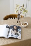 Golden Brown Linen Tablecloth