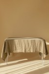 Golden Brown Linen Tablecloth