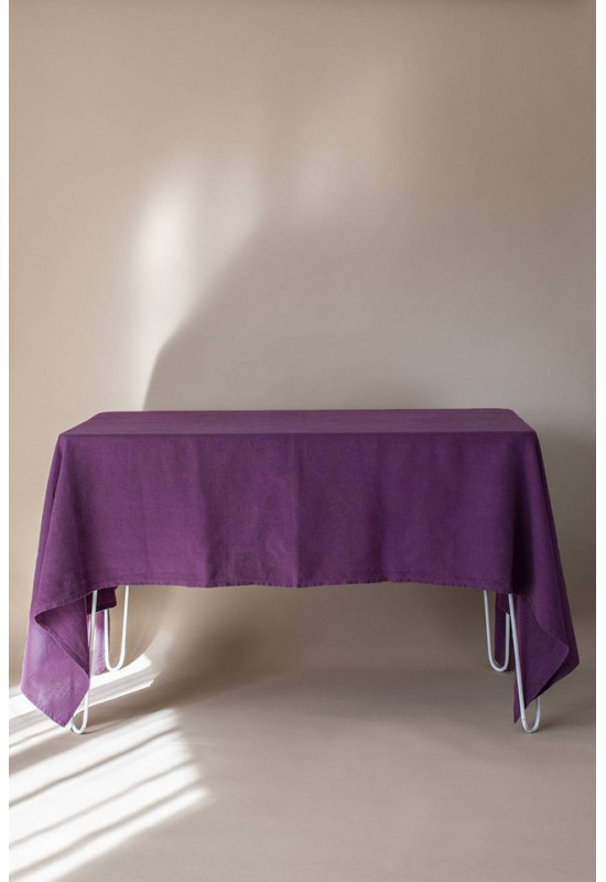 Deep Purple | Violet Linen Tablecloth 