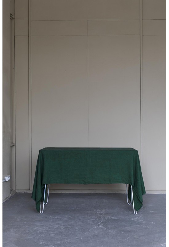 Dark - Emerald Green Linen Tablecloth