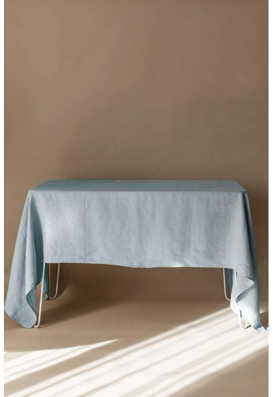 Dusty blue linen tablecloth Rectangle Wedding 