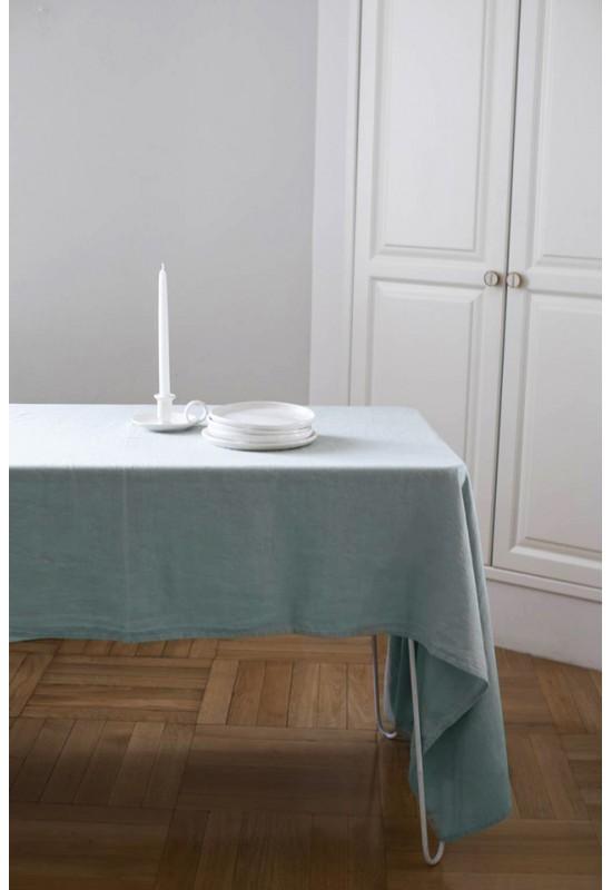 Light - Dusty Blue Linen Tablecloth