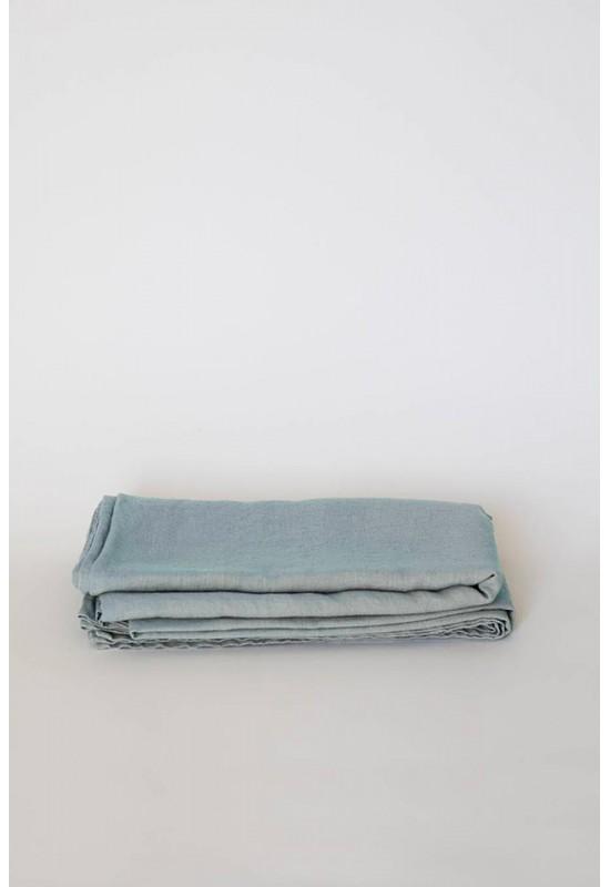 Light - Dusty Blue Linen Tablecloth