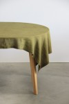 Dark Forest Green Linen Tablecloth