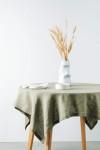 Olive linen tablecloth Rectangle Square Round large 