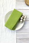 Chartreuse Light green linen cloth napkins