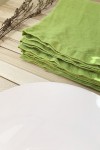 Chartreuse Light green linen cloth napkins