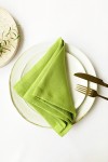 Chartreuse Light green linen cloth napkins