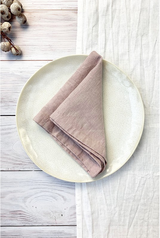 Linen napkins in Dusty pink 