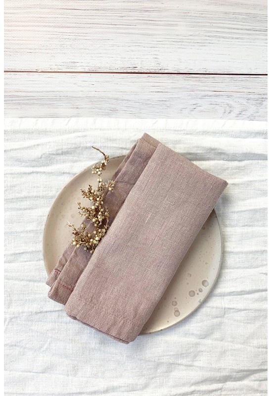 Dusty Pink | Mauve | Wood Rose Cloth Napkins