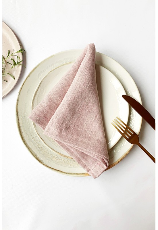 Dusty Pink | Mauve | Wood Rose Cloth Linen napkins  