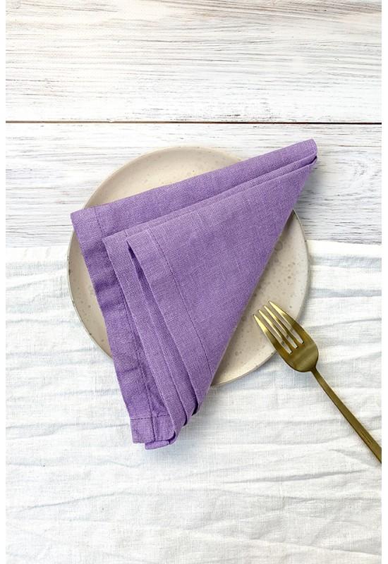 Lavender - Purple Linen Cloth Napkins
